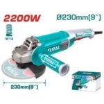 Total Angle grinder 2200W 230mm - Image 2